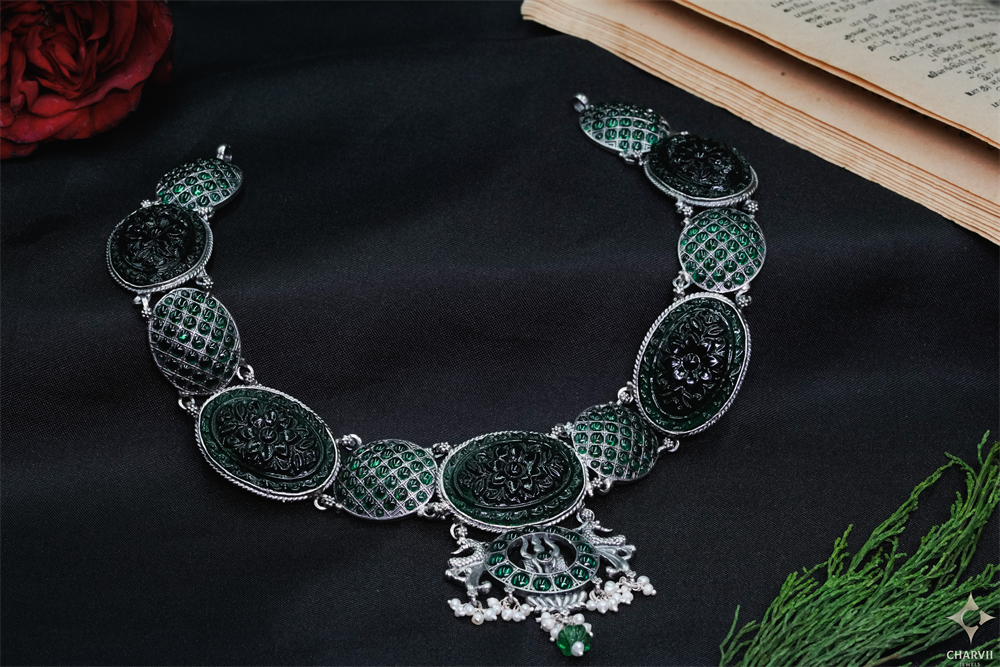 Elegant Oxidised Necklace for Women| Functional Wear