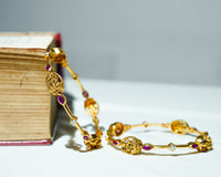 Gold Plated Diamond Setting Bangle | Chaneira Jewels | 92.5 Silver

