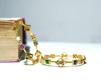 Gold Plated Navarathna Bangle | Chaneira Jewels
