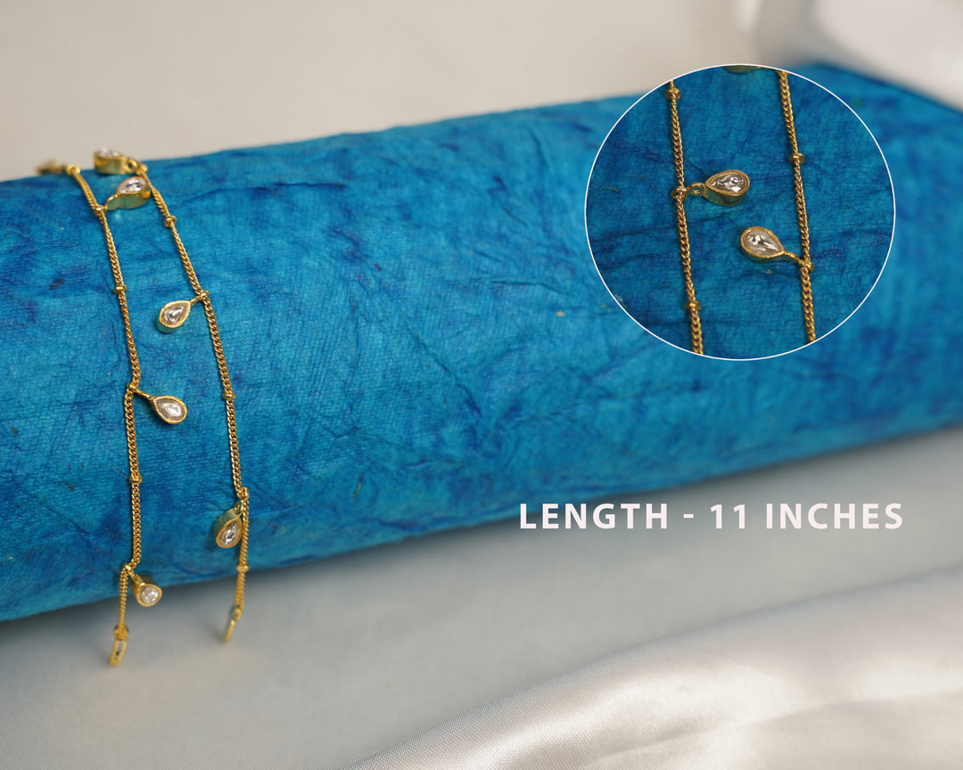 Gold Plated Silver Anklets | Buy Online in India