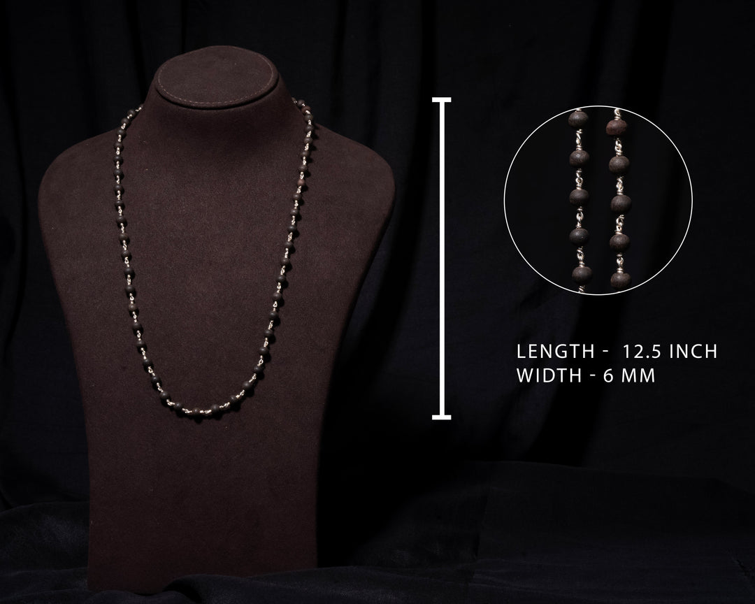 Karungali 6MM without Cap Mala - Traditional Design