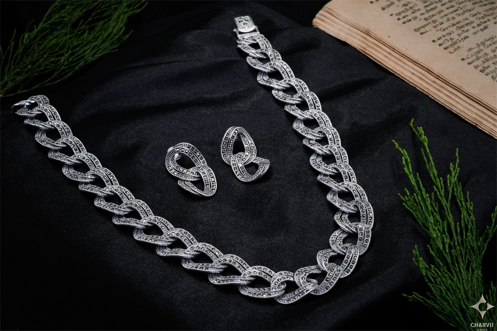 Oxidised Necklace — Oxidised Antique Finish| Modern

