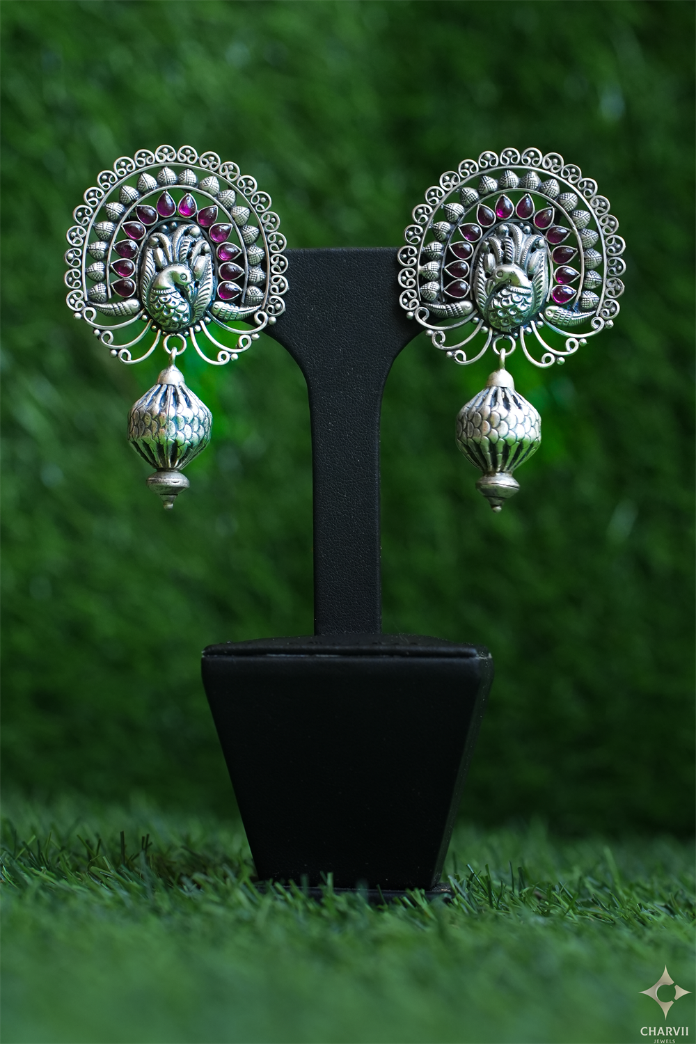 Oxidized Earrings | antique finish
