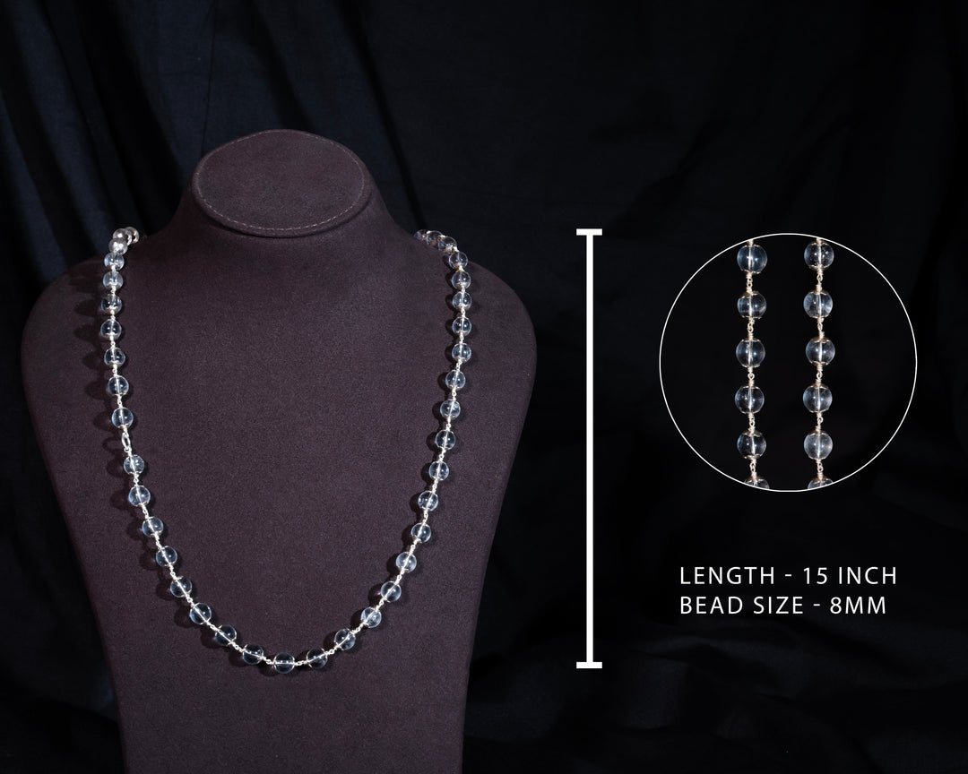 Plain Spadigam 8MM with Cap Mala - Traditional Design