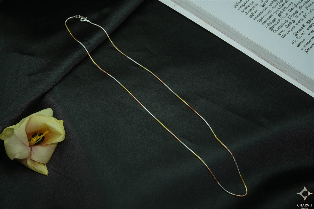 Three Tone Silver Chain SCSNT0001