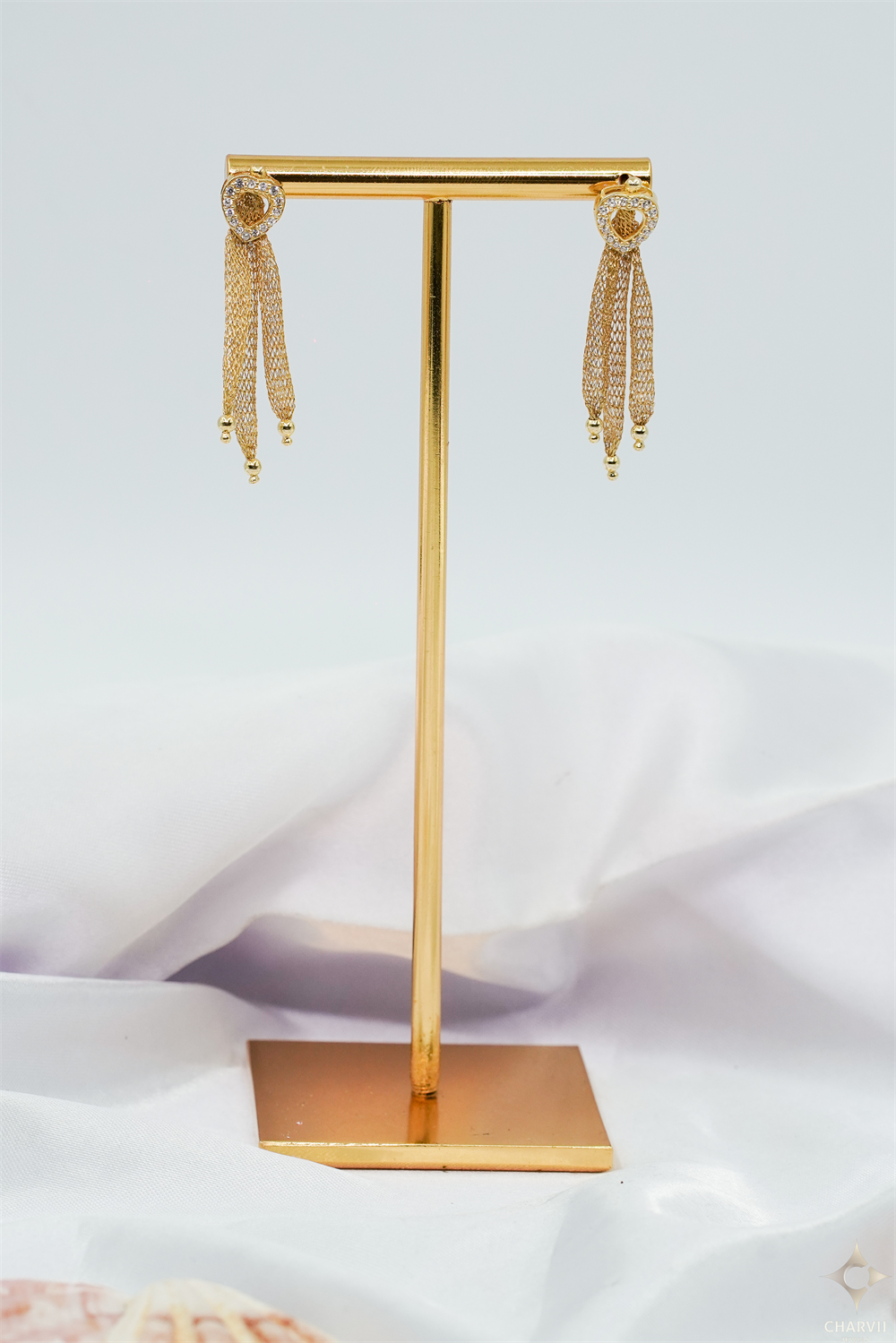 Gold Plated Mesh Earring SEANT0018