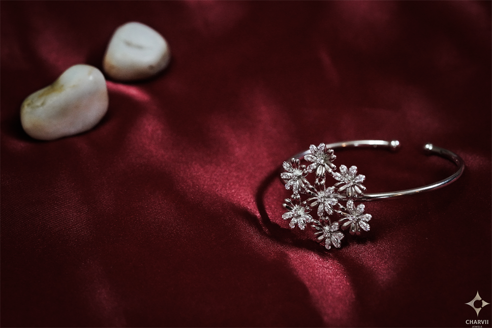Silver Flower Kada SKA0017
