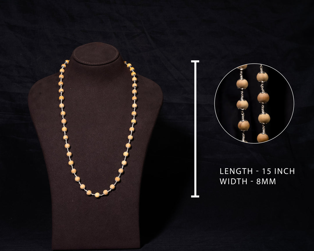 Sandhana 8MM with Cap Mala - Traditional Design