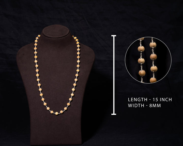 Sandhana 8MM with Cap Mala - Traditional Design