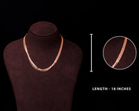 Silver 5 Layers Rose Gold Chain Online | 92.5 Silver