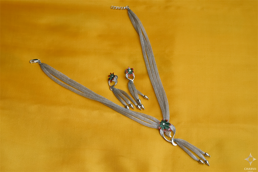 Silver Mesh Chain for Women | Chaneira Jewels