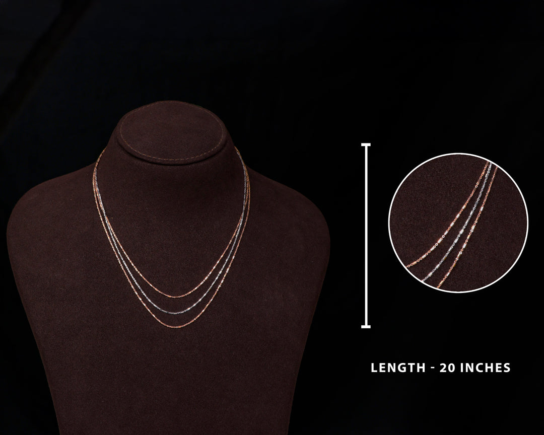 Silver Rose Gold Two Tone Chain for Women | Chaneira Jewels